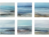 Weeks 24 and 25 A new seascape series using acrylic and various textures each one 40cm x 40cm